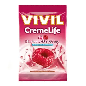 VIVIL BONBONS CREME LIFE CLASSIC drops s malinovo-smotanovou príchuťou, bez cukru 1x110 g