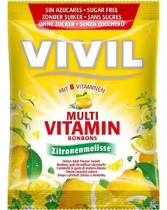 VIVIL BONBONS MULTIVITAMÍN drops s príchuťou citrónu a medovky, bez cukru 1x60 g #125556