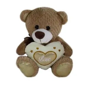 Medvedík srdiečko hnedý – 17 cm