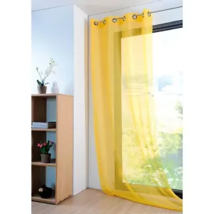 Farebná záclona MONNA žltá 135 x 260 cm