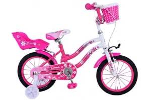 VOLARE - Detský bicykel Lovely - dievčenský - 14 palcov - ružový Biely #8996222