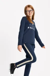 Volcano Kids's Regular Silhouette Jogging Trousers N-Joy Junior G28385-W22 Navy Blue #4309299