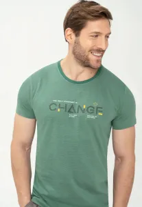 Volcano Man's tričko T-Change M02039-S23 Zelená melanž