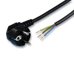 Volex X-285663A Power Cord, Euro Plug  To Bare End, 2.5M