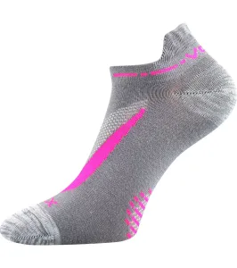 Voxx Rex 10 Unisex športové ponožky - 3 páry BM000000596300100252 šedá/ružová 35-38 (23-25)