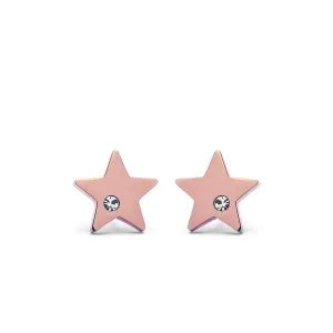 Vuch Nežné bronzové náušnice Hviezdičky Rose Gold Little Star