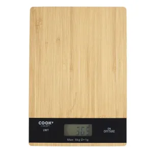 Elektronická kuchynská váha z bambusu COOK, 5 kg