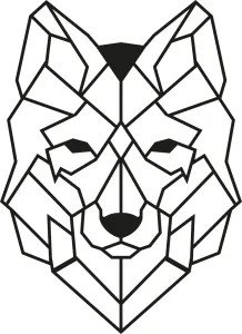 Nástenná dekorácia Wolf II čierna