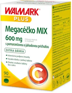 WALMARK MEGACÉČKO MIX tbl (vitamín C 600 mg, s príchuťou pomaranč a jahoda) 1x90 ks