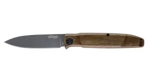 Zatvárací nôž Blue Wood BWK 5 Walther® – Sivá čepeľ - Titanium coating, Hnedá (Farba: Hnedá, Varianta: Sivá čepeľ - Titanium coating) #3150652