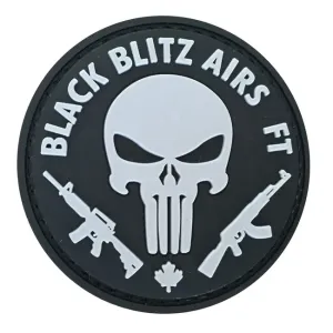 WARAGOD Nášivka 3D Black Blitz Airs FT Punisher 6cm #2552832