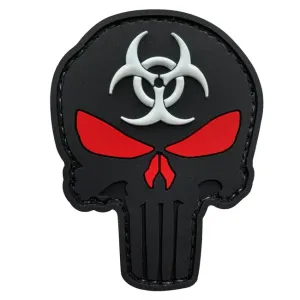 WARAGOD Nášivka 3D Punisher Biohazard 7.5x5.6cm #6159243