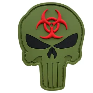 WARAGOD Nášivka 3D Punisher Biohazard OG 7.5x5.6cm #6159244