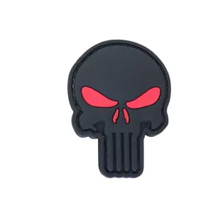 WARAGOD Nášivka 3D Punisher red eyes 5x4cm #6159246