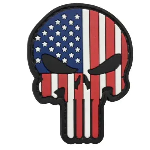 WARAGOD Nášivka 3D US Patriot Punisher 6x4.5cm #9588875