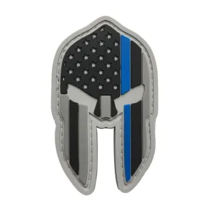 WARAGOD Nášivka 3D US Spartan Helmet blue line 7x4.2cm
