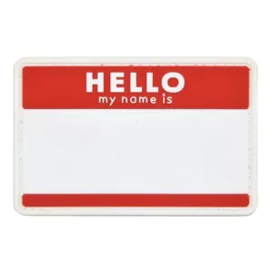 WARAGOD nášivka Hello My Name is PVC Patch Red