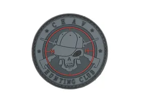 WARAGOD Tactical nášivka Hunting Club, sivá, 6cm #2553136