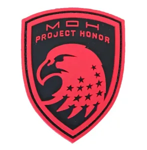 WARAGOD Medal of Honor Eagle PVC nášivka, červená