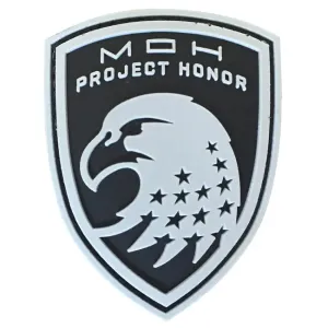 WARAGOD Medal of Honor Eagle PVC nášivka, sivá