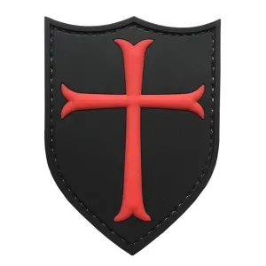 WARAGOD Nášivka 3D Knights Templar Crusaders Cross 7.5x5.7cm #2552884