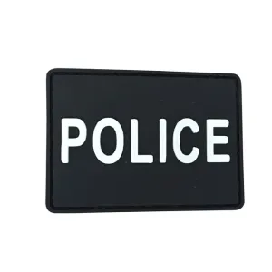 WARAGOD Nášivka 3D Police čierna 7x5cm #2552901