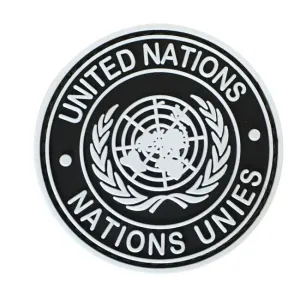 WARAGOD United Nation PVC nášivka, čierna