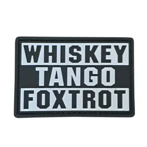 WARAGOD Whiskey Tango PVC nášivka, čierno sivá