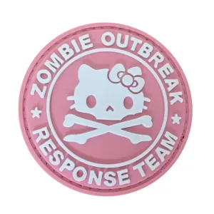 WARAGOD Zombie Outbreak Kitty PVC nášivka, ružová