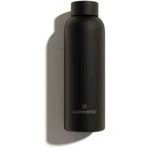Waterdrop Thermo Steel fľaša na vodu z nehrdzavejúcej ocele farba Black Matt 600 ml