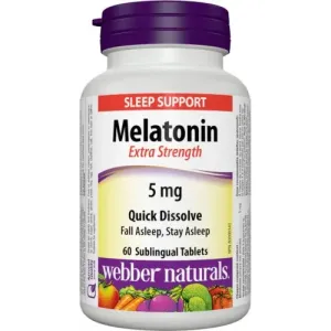 Webber Naturals Melatonin 5 mg pod jazyk, rozpustné 60 tbl