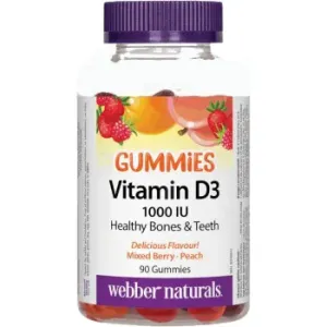 Webber Naturals Vitamín D3 1000 IU GUMMIES pre deti a dospelých 90 tabliet