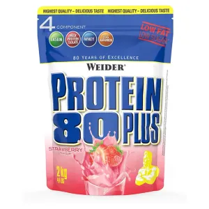 Proteín 80 Plus - Weider, príchuť jahoda, 2000g