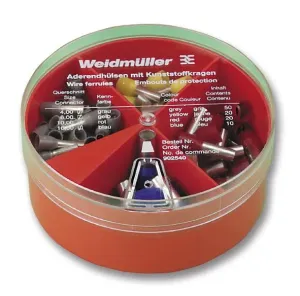 Weidmuller 9025430000 Ferrule Kit, No1, Pk400