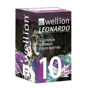 Wellion LEONARDO KET Prúžky testovacie (1 balenie) 1x10 ks
