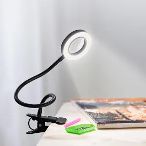 Weltbild LED lampa s lupou, černá