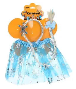 WIKY - Set karneval princezná modrá 30cm