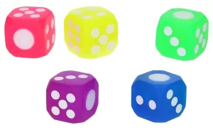 Kocka hracia svietiaca 4cm - fialová