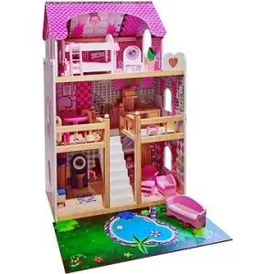 Domček pre bábiky drevený 60 × 30 × 90 cm