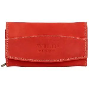Dámska kožená peňaženka červená - Wild Tiger Liliane