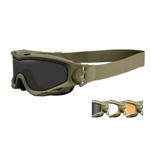 WILEY X taktické okuliare SPEAR - dymové + číre sklá / matný pieskový rám #5637382