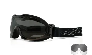 Ochranné okuliare Nerve Wiley X®, 2 sklá – Číre + Dymovo sivé, Čierna (Farba: Čierna, Šošovky: Číre + Dymovo sivé)