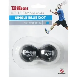 Wilson STAFF SQUASH 2 BALL BLU DOT Squshová loptička, modrá, veľkosť