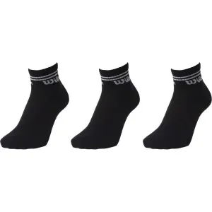 Wilson 3PP MENS QUARTER Pánske ponožky, čierna, veľkosť