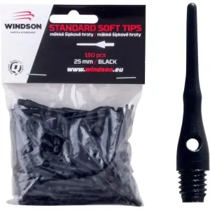 Windson HROTY SOFT 25mm - 150ks Mäkké hroty na šipky, čierna, veľkosť