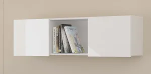 ArtCross PC stolík visiaci Uno biely / biely lesk Uno: skrinka