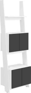 ArtCross Regál RACK 05 | 60-2D Farba: Biela / čierny lesk