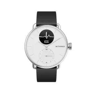 Withings Scanwatch 38mm Hybridné chytré hodinky s EKG, snímačom srdcovej frekvencie a oxymetrom, Biela #54023
