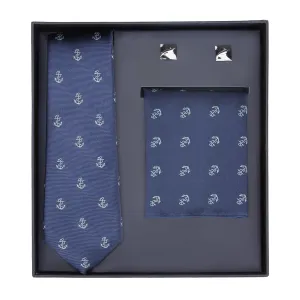 Hodvábny set: kravata, šatka,  manžetové gombíky