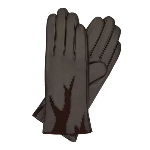 Dámske oteplené rukavice z pravej kože